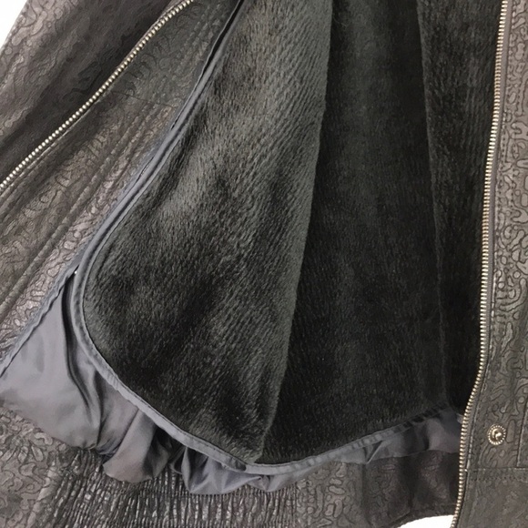 Wilsons Leather - VINTAGE Black Cheetah Print Bomber Jacket - Picture 11 of 14